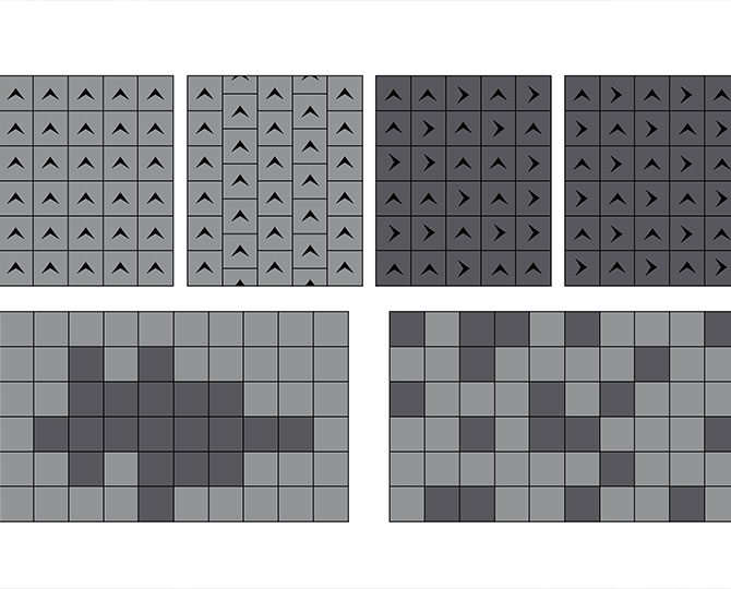 LANDS Dark Loop Naturlig struktur (Trä) Kommersiella mattplattor