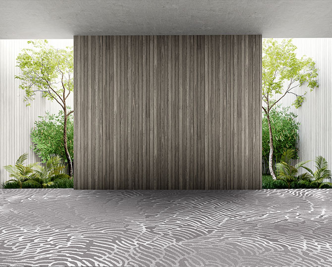 Grey Cut Patterned Hotel Carpet