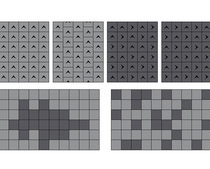 Scatter- kub med flerfärgspann Moderna kommersiella mattbrickor