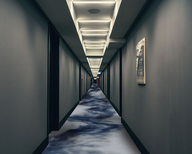 Blue Cut lyxhotell korridor Carpet
