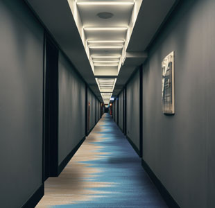 Blå klippa Modern korridor Matta