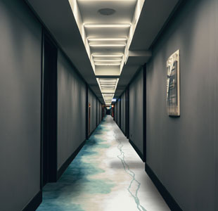 Blå Klipp Modern korridor Carpe 242x286